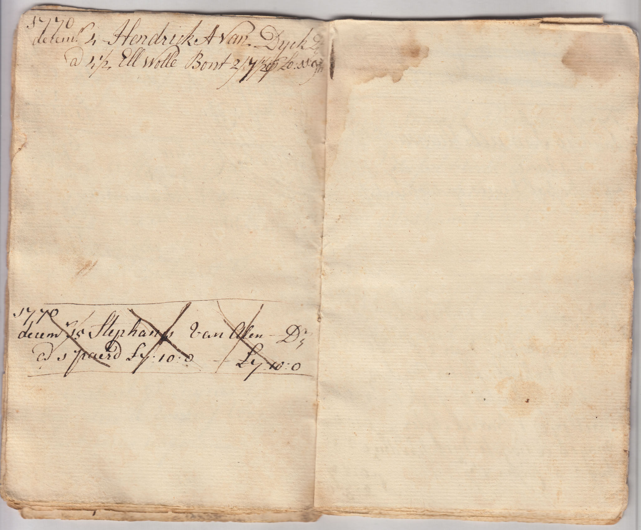 BH024 1769-1775, Account Book of Elizabeth Huyck, 30 Pages